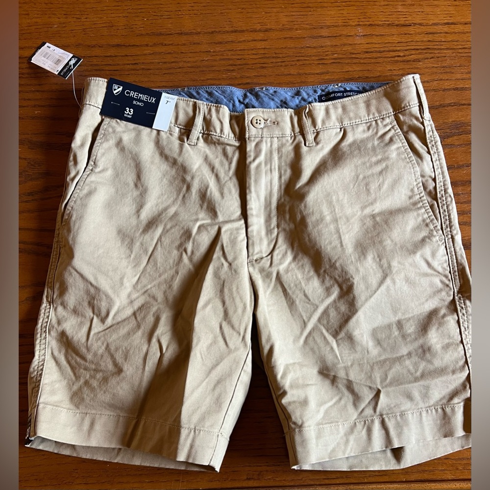 Daniel Cremieux Men's Flat Front Khaki Shorts size 33